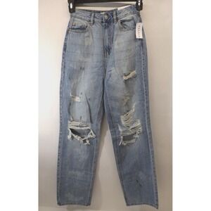 Women's PacSun '90s Boyfriend Jeans High Rise Ripped Distressed Size 25 New